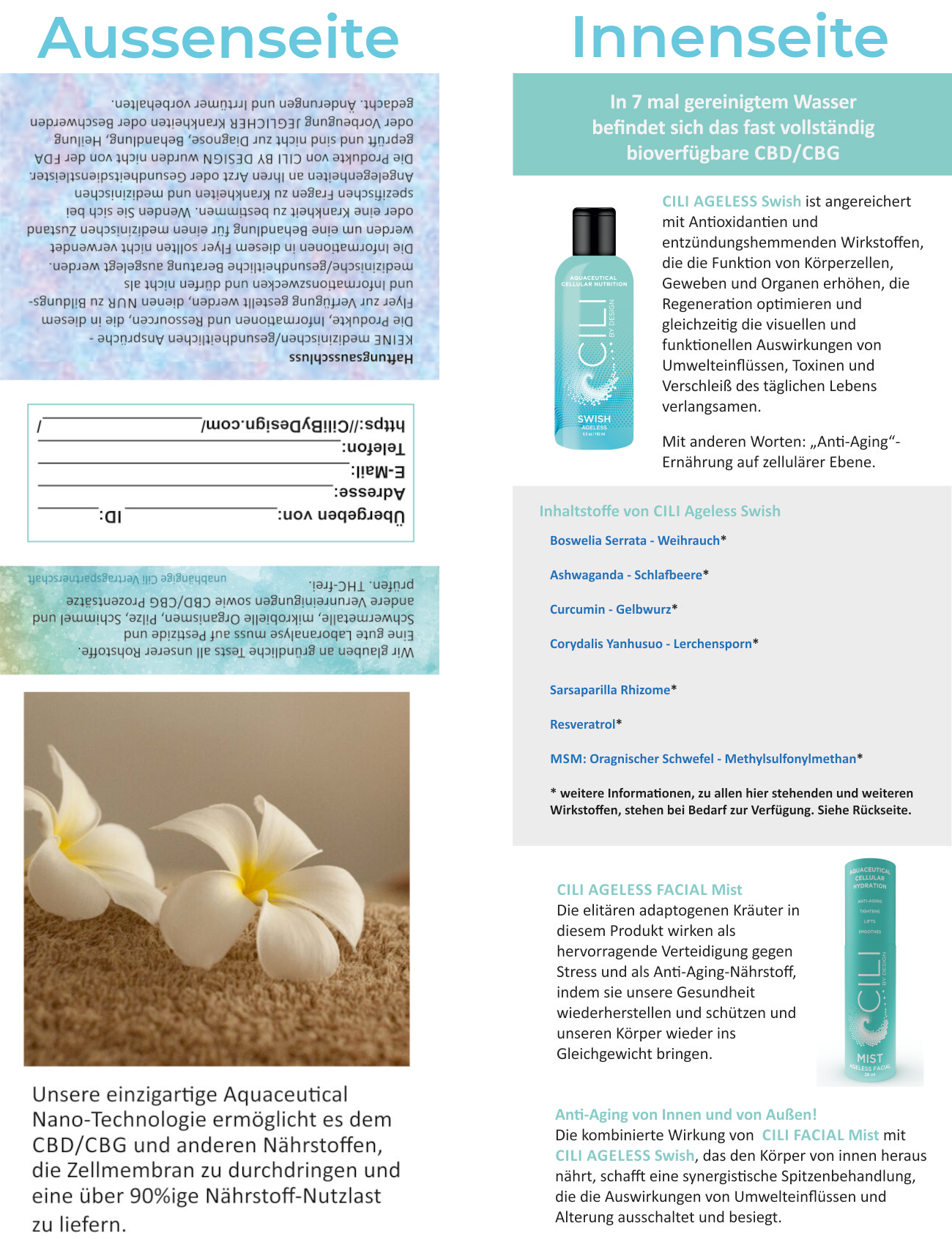 Flyer "Cili AGELESS", 60 Stück