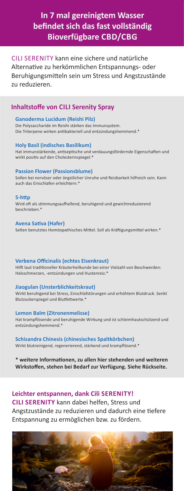 Flyer "Cili SERENITY", 60 Stück